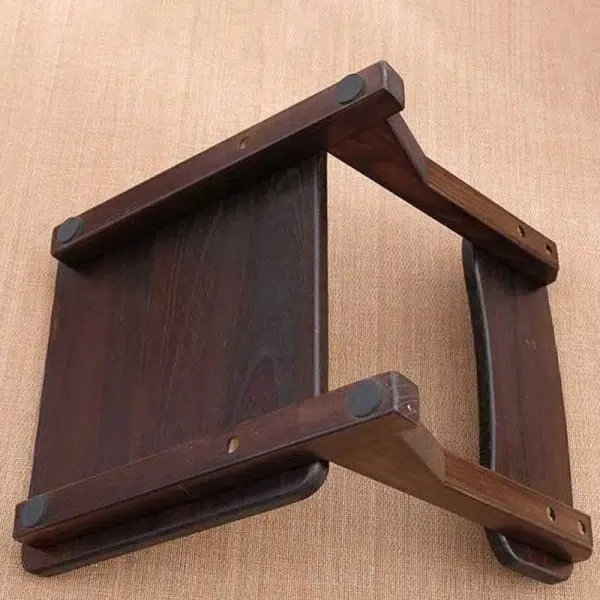 Traditional Japanese Square Paulownia Wood Cotton Linen Chair Tatami Backrest For Entertainment Room - Image 14