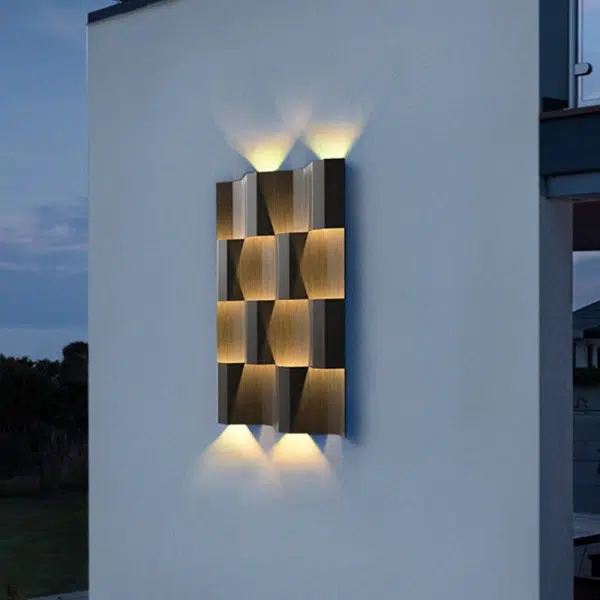 Contemporary Retro Waterproof Aluminum Rectangular LED Wall Sconce Lamp For Outdoor Patio - Image 17