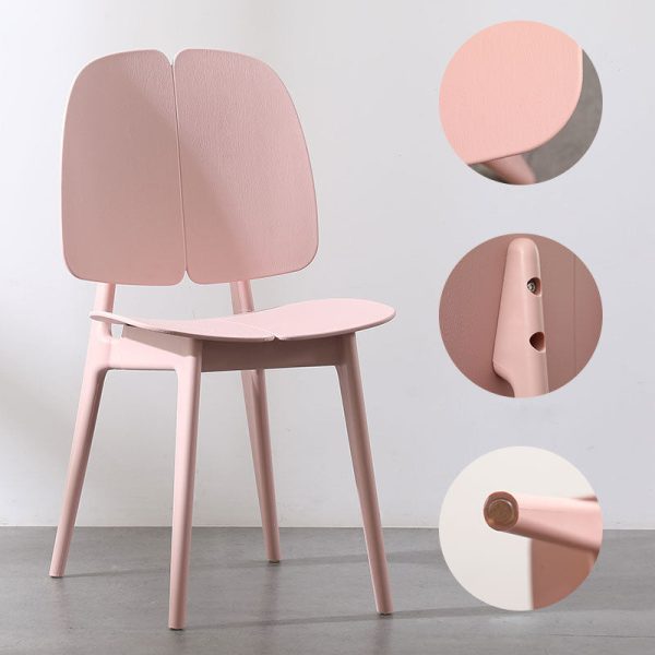 Contemporary Scandinavian Plastic Steel Metal Square Dining Chair Backrest For Dining Room - Image 12