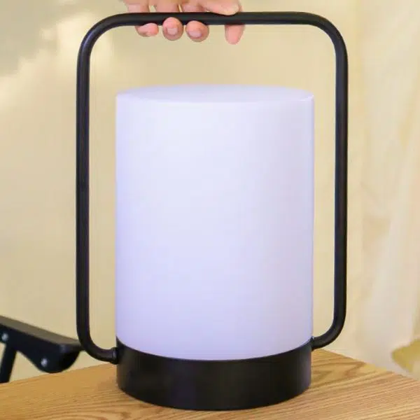 Modern Minimalist Portable Cylindrical Stainless Steel PE LED Camping Outdoor Light For Garden - Image 5