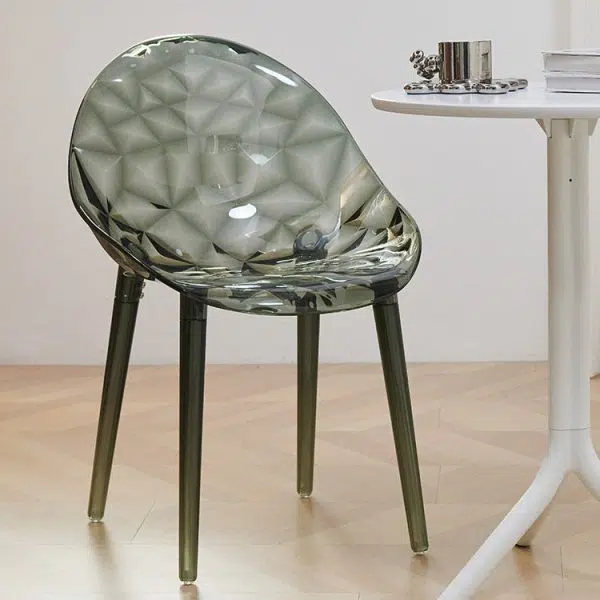 Contemporary Nordic Round Diamond Shape PC Dining Chair Backrest For Dining Room - Image 9