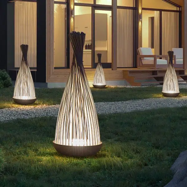 Contemporary Creative Waterproof Stainless Steel Fiber Optics Fishtail Linear LED Landscape Light For Garden - Image 10