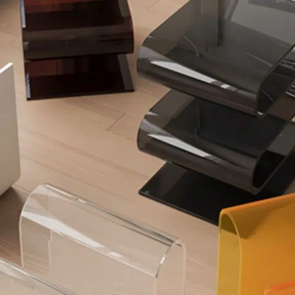 Contemporary Creative Acrylic Curved End Table 5-Tier For Living Room - Image 5