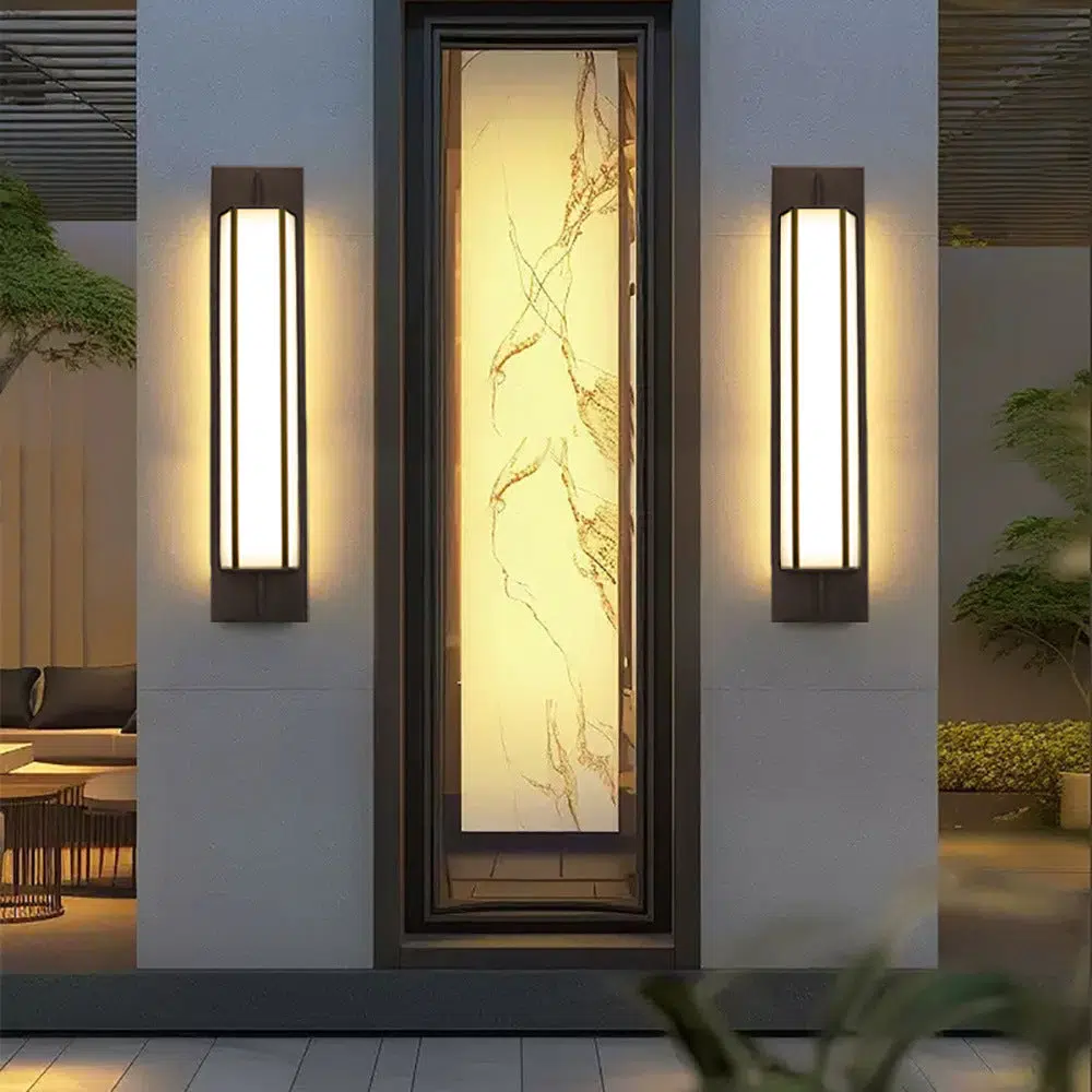 04-68f29609-e2c7-4414-8783-773c00b5f3e3.jpg Modern Minimalist Long Square PMMA Stainless Steel LED Outdoor Wall Sconce Lamp For Garden - Image 1