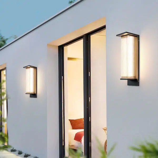 Modern Minimalist Solar Waterproof Rectangular Stainless Steel Acrylic LED Outdoor Wall Sconce Lamp For Outdoor Patio - Image 11