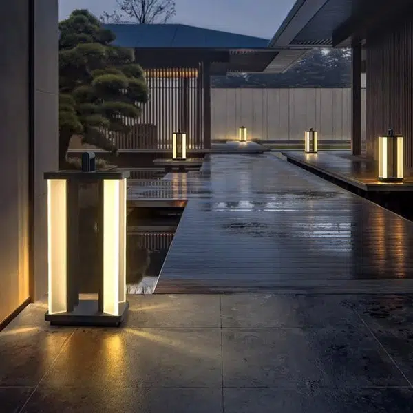 Modern Simplicity Waterproof PC Stainless Steel Acrylic Rectangular LED Landscape Lighting Outdoor Light For Garden - Image 18