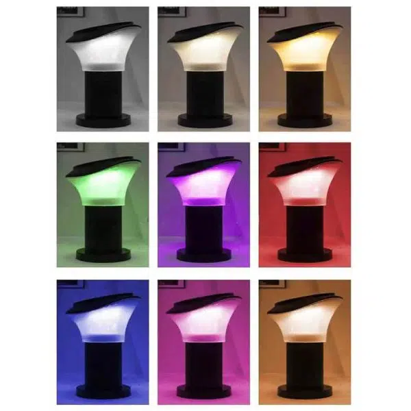 Solar Outdoor Slant Column Post Head ABS LED Patio Landscape Light - Image 11