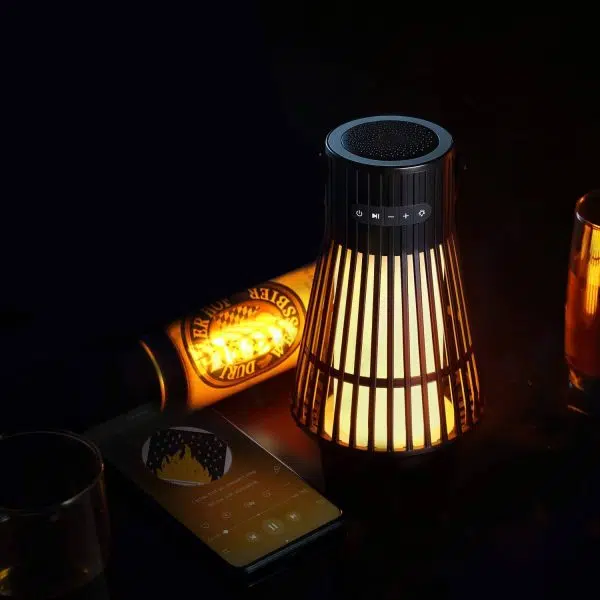 Waterproof Plastic Hollow Bar Lampshade LED Bluetooth Speaker Outdoor Lamp - Image 10