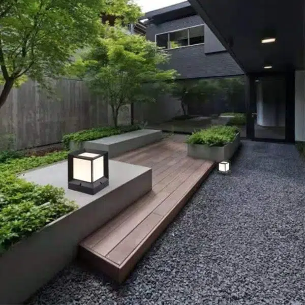 Modern Simple Solar Quadrupole Waterproof Outdoor Garden Column Post Head Light - Image 22