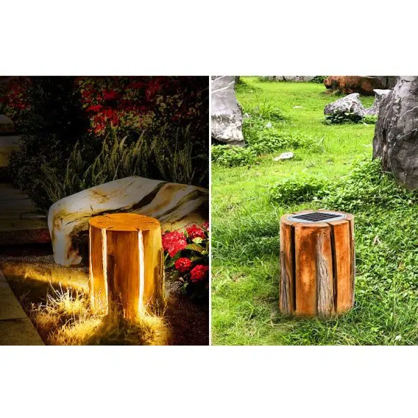 Creative Simulation Stump Resin LED Courtyard Lawn Landscape Light - Image 9
