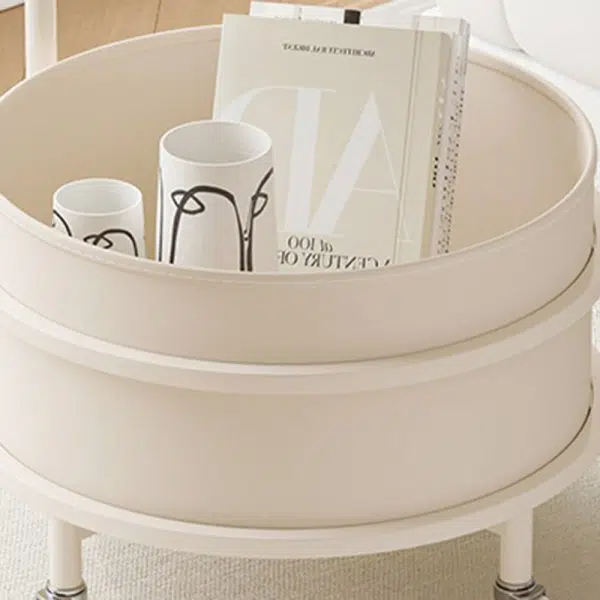 Contemporary Luxury Round Stainless Steel Glass End Table 2-Tier For Living Room - Image 8