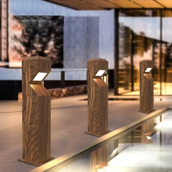 Traditional Chinese Waterproof Steel Aluminum Irregular Column LED Landscape Lighting Outdoor Light For Garden - Image 2