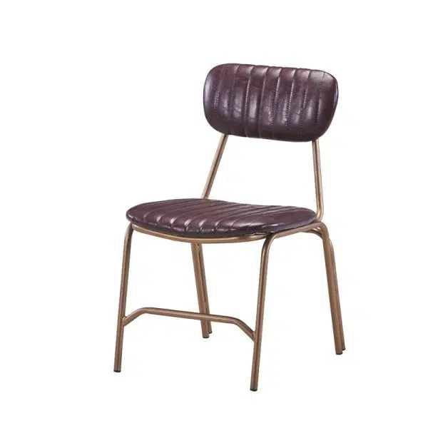 Contemporary Luxury Square PU Leather Upholstered Metal Frame Dining Chair Backrest Armless For Dining Room - Image 13