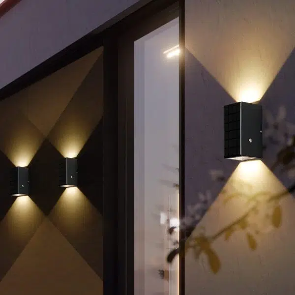 Modern Solar Black Rectangular Die-Cast Aluminum Solar LED Outdoor Wall Light - Image 20