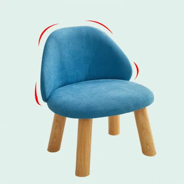 Contemporary Nordic Fabric Round Footstool Backrest For Entryways - Image 10