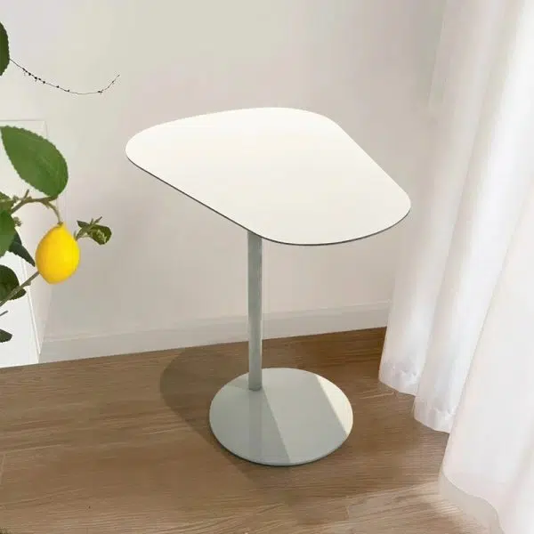 Contemporary Creative Irregular Geometric Round Iron End Table For Living Room - Image 2
