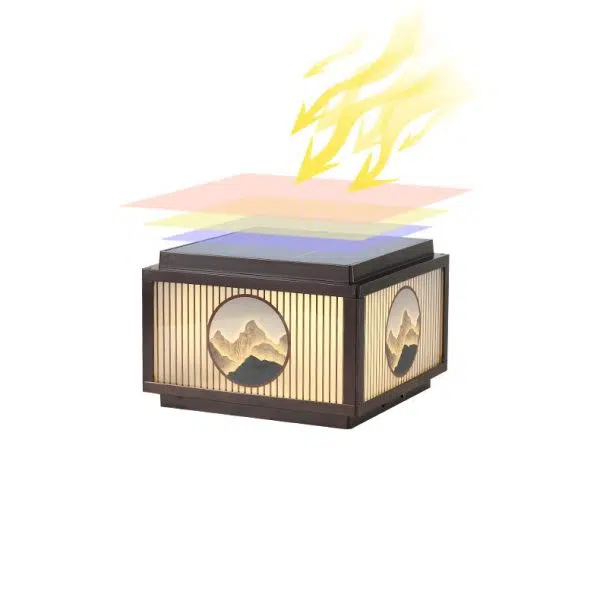 Modern Minimalist Solar Waterproof Square Aluminum Glass LED Post Head Light For Garden - Image 15