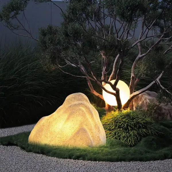 Modern Stone Rockery Outdoor Waterproof LED Garden Landscape Light - Image 18