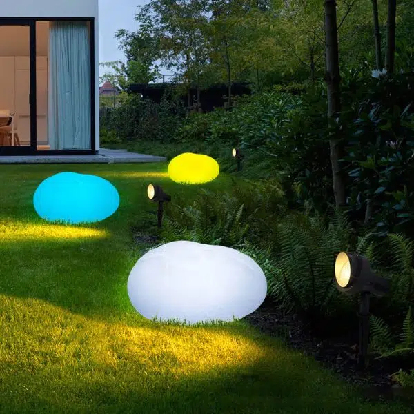 Modern Pebble PE Luminous Waterproof Outdoor Lawn Landscape Light - Image 7