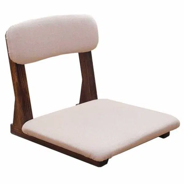 Traditional Japanese Square Paulownia Wood Cotton Linen Chair Tatami Backrest For Entertainment Room - Image 29