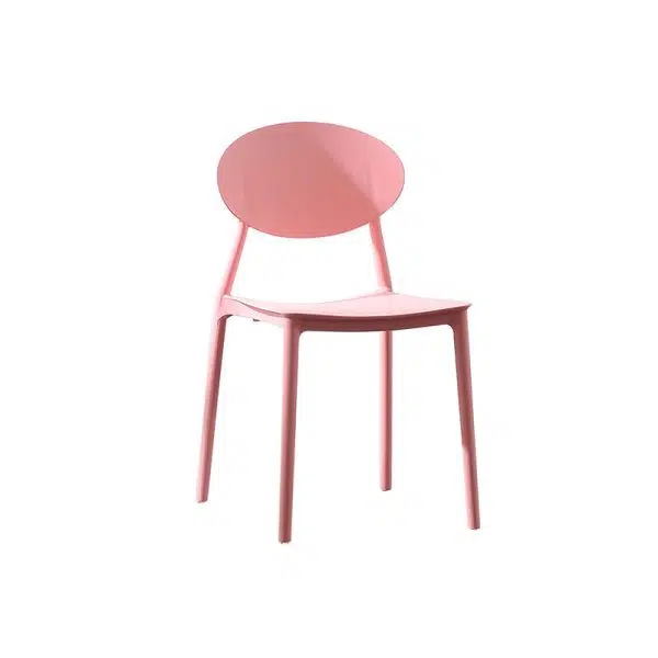 Contemporary Nordic Square Plastic Chair Backrest Armless For Living Room - Image 17