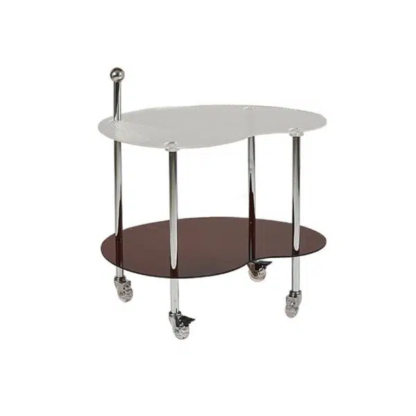 Contemporary Nordic Cloud Acrylic Stainless Steel Crystal Wheel End Table 2-Tier For Living Room - Image 17