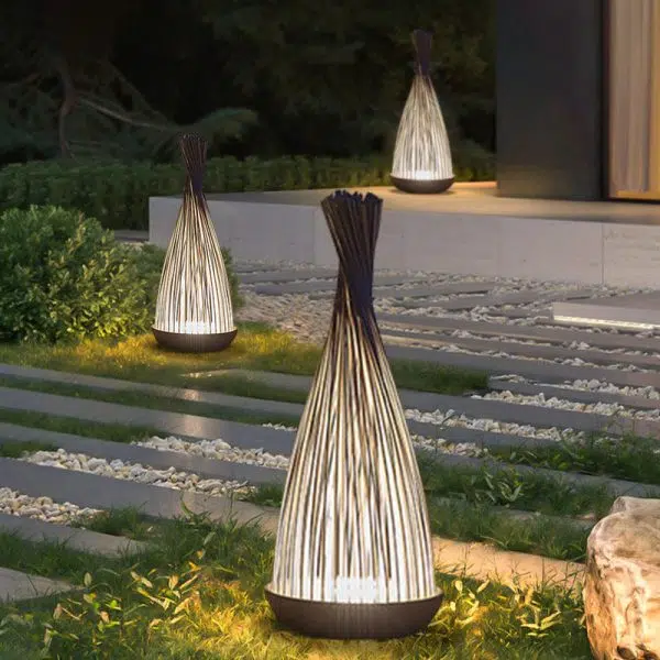 Contemporary Creative Waterproof Stainless Steel Fiber Optics Fishtail Linear LED Landscape Light For Garden - Image 11