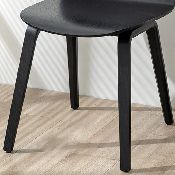 Contemporary Nordic Square Solid Wood Backrest Dining Chair For Dining Room - Image 7