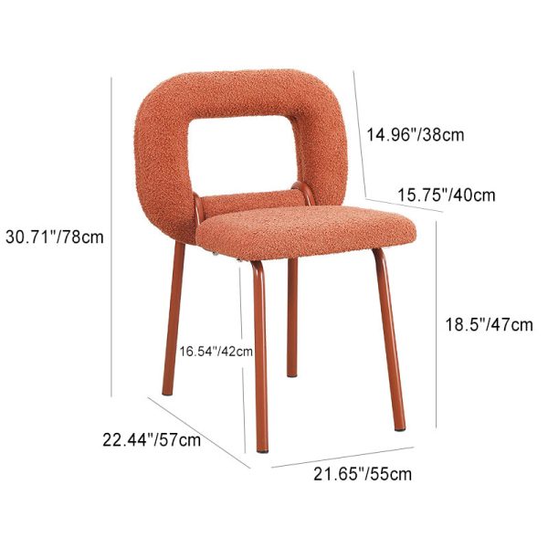 Contemporary Scandinavian Lambswool Donut Design Dining Chair Backrest For Dining Room - Image 5
