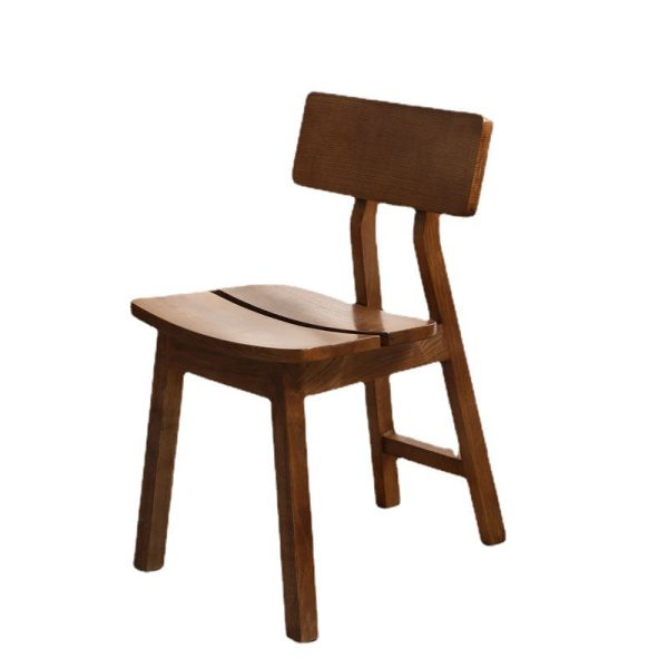 Contemporary Nordic Ash Wood Square Rectangular Dining Chair Backrest For Dining Room - Image 11