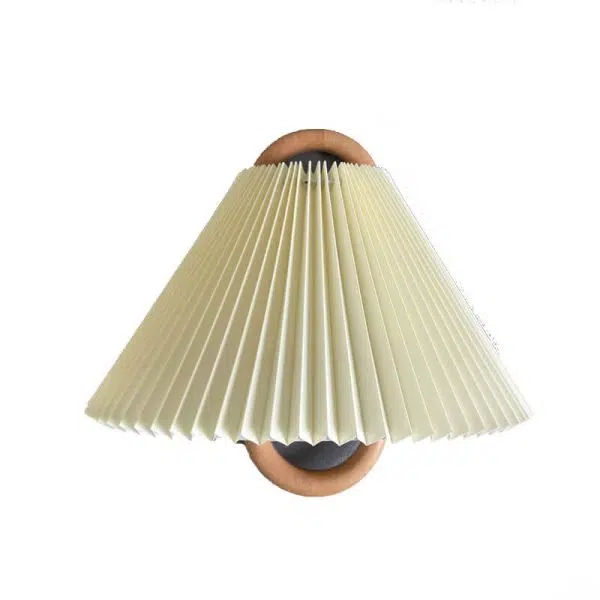 Modern Original Solid Wood Pleated Semi-Circle 1-Light Wall Sconce Lamp - Image 13