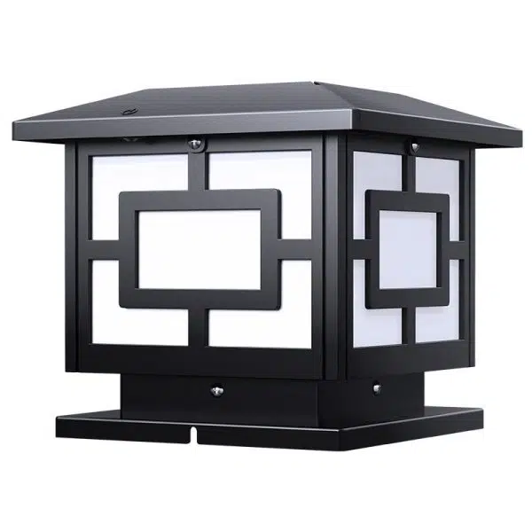 Traditional Chinese Solar Waterproof ABS Acrylic Square Lantern LED Landscape Lighting Outdoor Light For Outdoor Patio - Image 21