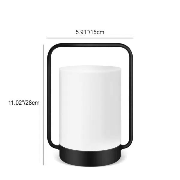 Modern Minimalist Portable Cylindrical Stainless Steel PE LED Camping Outdoor Light For Garden - Image 4