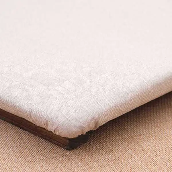 Traditional Japanese Square Paulownia Wood Cotton Linen Chair Tatami Backrest For Entertainment Room - Image 12