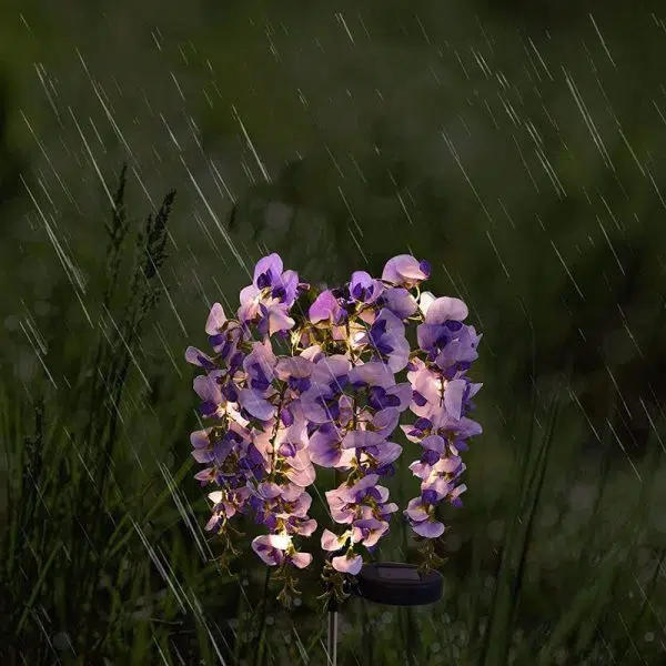 Solar Simulation Wisteria LED Outdoor Lawn Decorative Floor Plug Light - Image 4