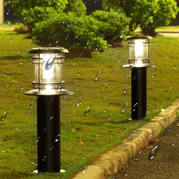 Solar Waterproof Cylindrical Stainless Steel Acrylic LED Lawn Outdoor Landscape Light - Image 10