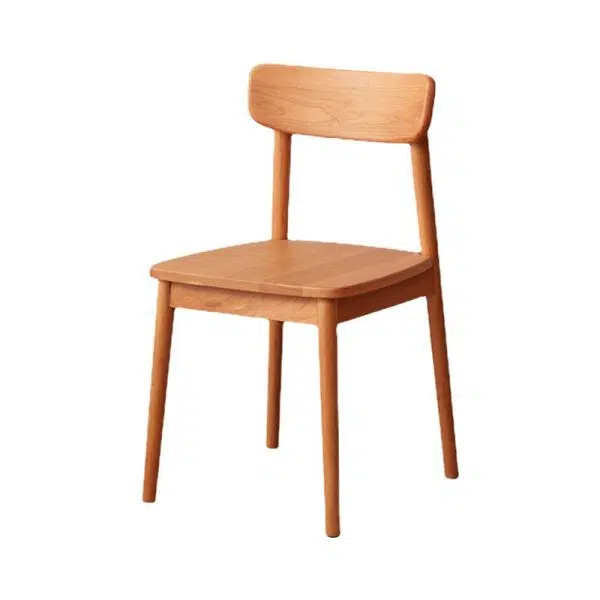 Contemporary Scandinavian Rectangular Wood Chair Backrest Armless For Living Room - Image 11