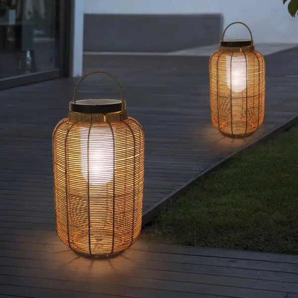 Outdoor Solar Rattan Weaving Round Jar LED Waterproof Garden Landscape Light - Image 2