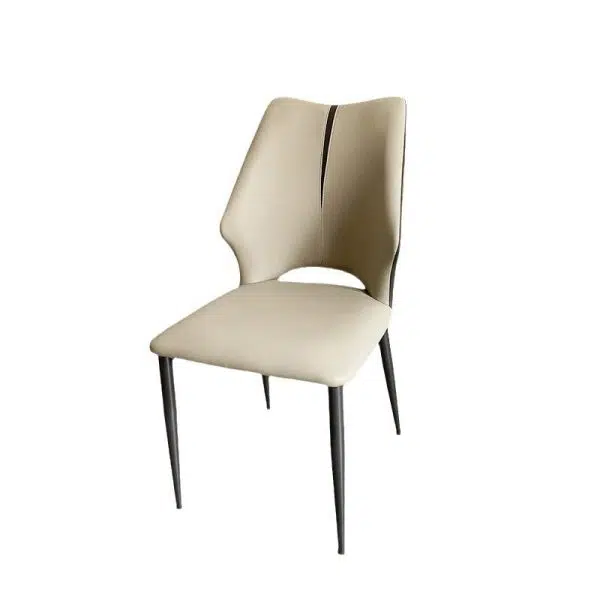 Contemporary Luxury Square Microfiber Leather Carbon Steel Dining Chair Backrest For Dining Room - Image 18