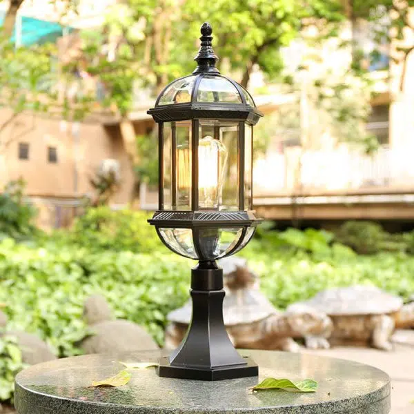 European Vintage Fence Column Post Light Patio Outdoor Waterproof Garden Light - Image 12