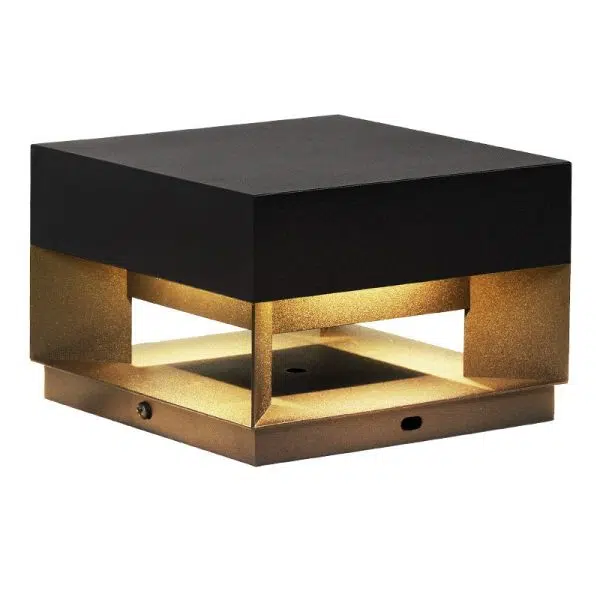 Modern Minimalist Square Geometric Stainless Steel LED Outdoor Waterproof Pillar Light Landscape Light For Garden - Image 2