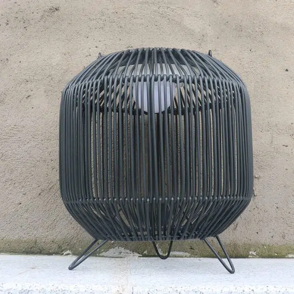 Modern Rattan Weaving Iron Portable Outdoor Waterproof Solar LED Lawn Landscape Light - Image 11