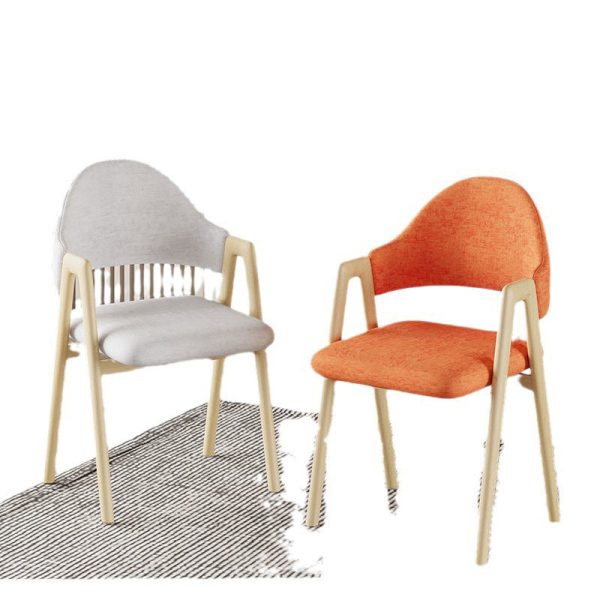 Contemporary Luxury Square Leather Upholstered Dining Chair Backrest Armrest For Dining Room - Image 24