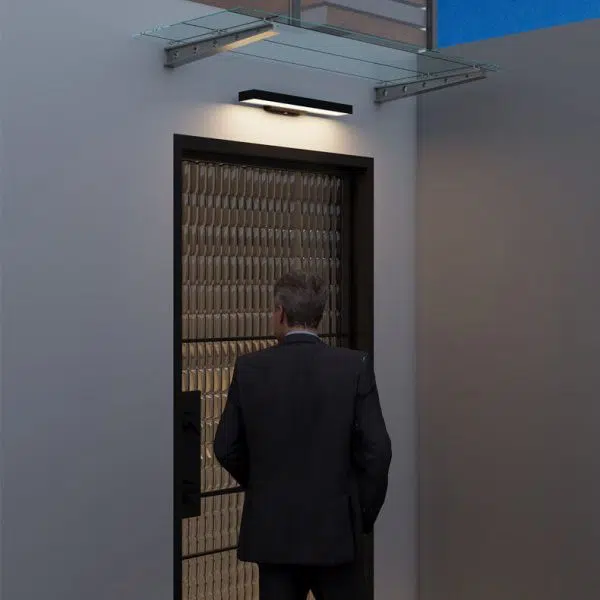 Modern Minimalist Rectangular Flat LED Sensor Outdoor Waterproof Wall Sconce Lamp - Image 18