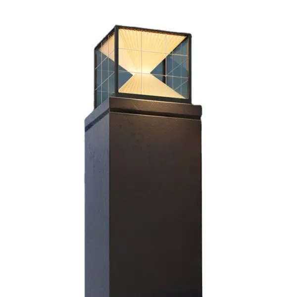 Modern Creative Hourglass Rectangular Acrylic Stainless Steel Outdoor Waterproof Door Post Light - Image 14