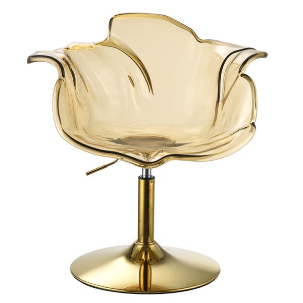 Contemporary Creative Petal Shape Acrylic Liftable Dining Chair Backrest Armrest For Dining Room - Image 37