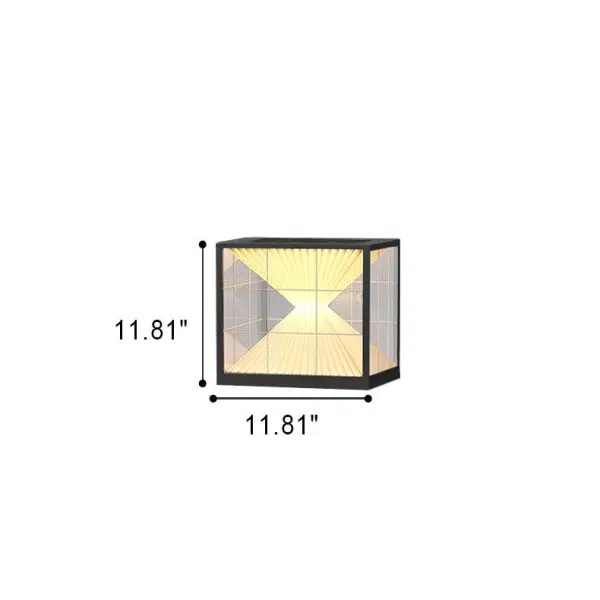 Modern Creative Hourglass Rectangular Acrylic Stainless Steel Outdoor Waterproof Door Post Light - Image 6