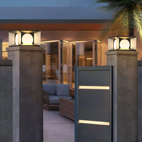 Simple Patio Solar Post Head Light Square LED Outdoor Landscape Light - Image 4