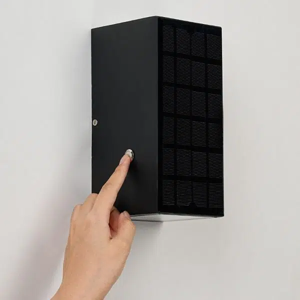 Modern Solar Black Rectangular Die-Cast Aluminum Solar LED Outdoor Wall Light - Image 11