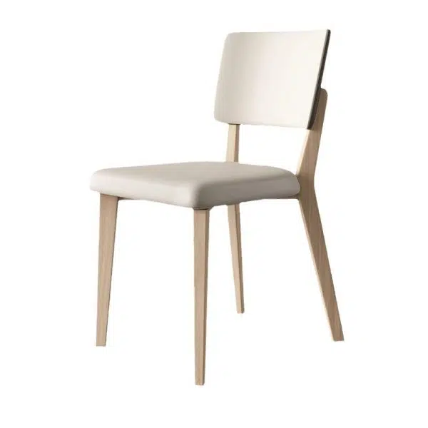 Contemporary Nordic Square Leather Solid Wood Frame Dining Chair Backrest For Dining Room - Image 16